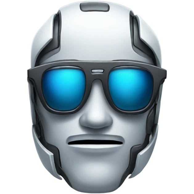 Cool Robot Face with Sunglasses emoji