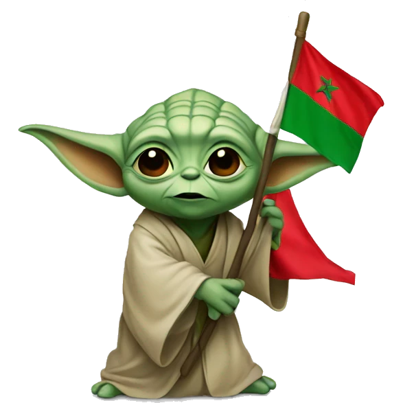 YODA HOLDING MOROCCO FLAG emoji