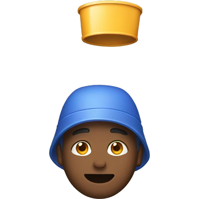 guy with a bucket on his head emoji