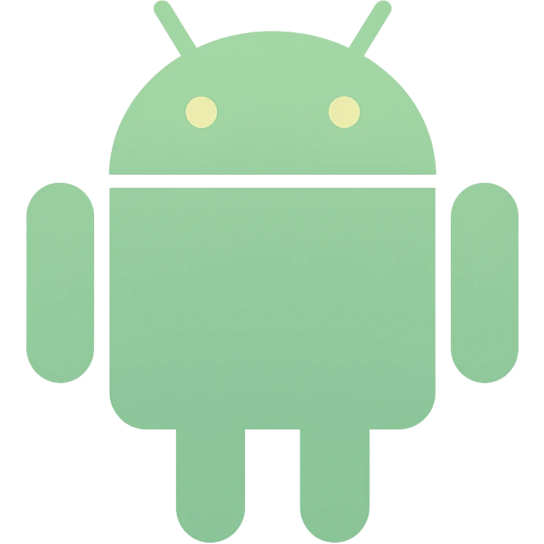 minimalistic android with geometric shapes, clean lines, and subtle color gradients emoji