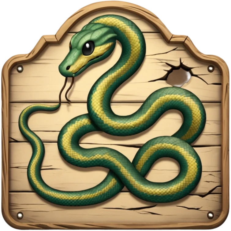 Sign that reads “Blame Snakes” emoji