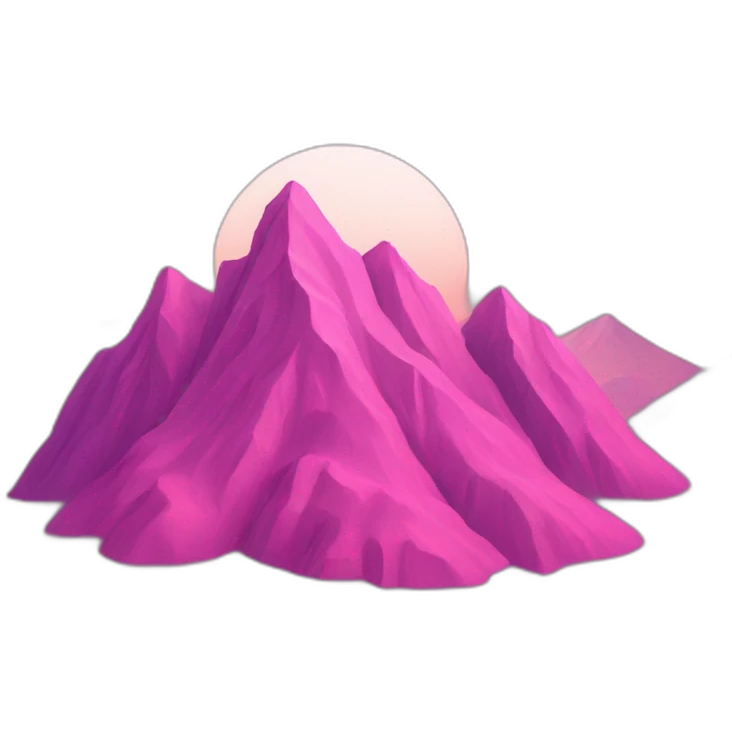Pink mountains emoji