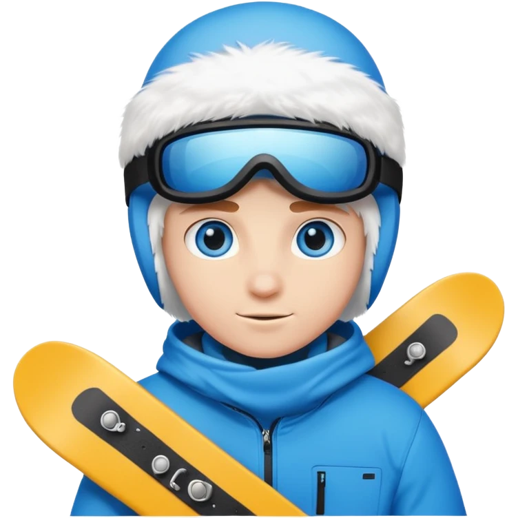 Snowboarder Arctic Fox emoji