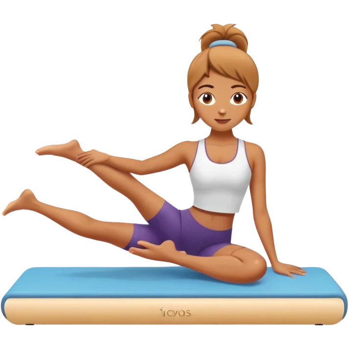 Girl doing pilates emoji