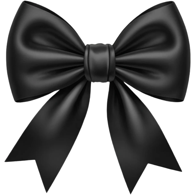 
Cute Black bow emoji