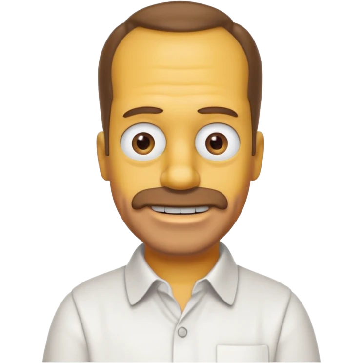 Homer Simpson with brown thinning hair emoji emoji