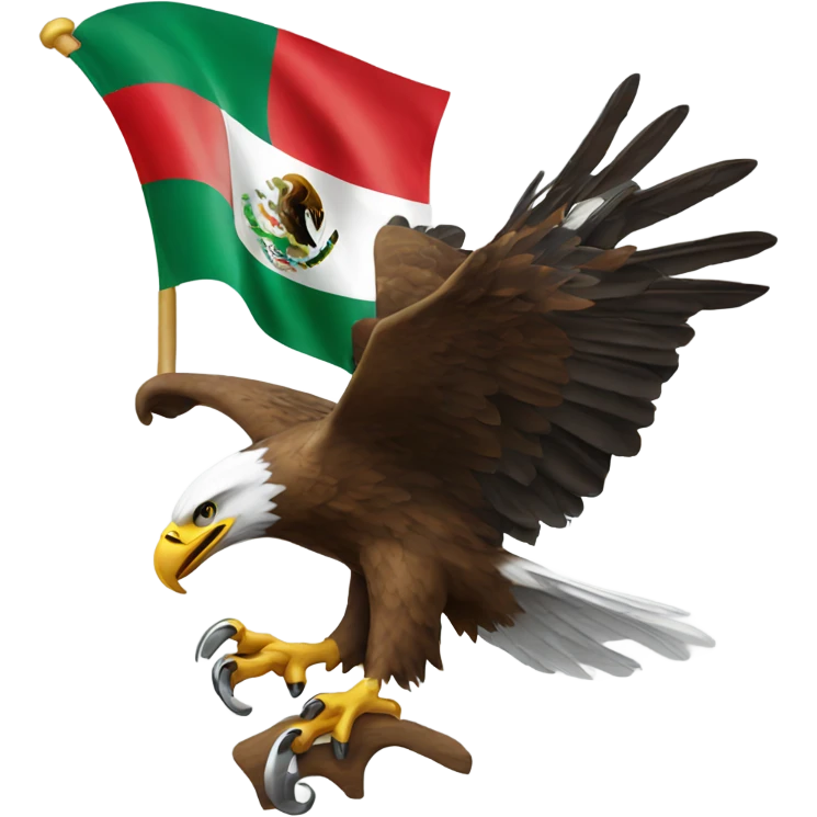 Eagle with Mexican flag emoji