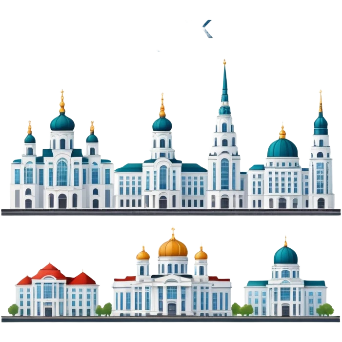 Minsk city skyline with iconic buildings and architecture emoji