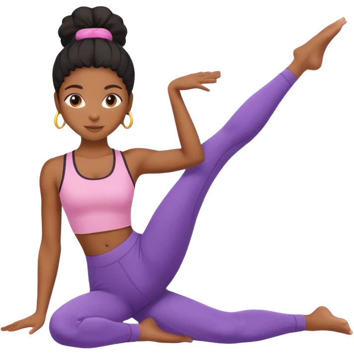 Black girl pilates princess  emoji