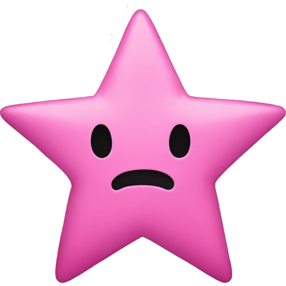 pink star no face emoji