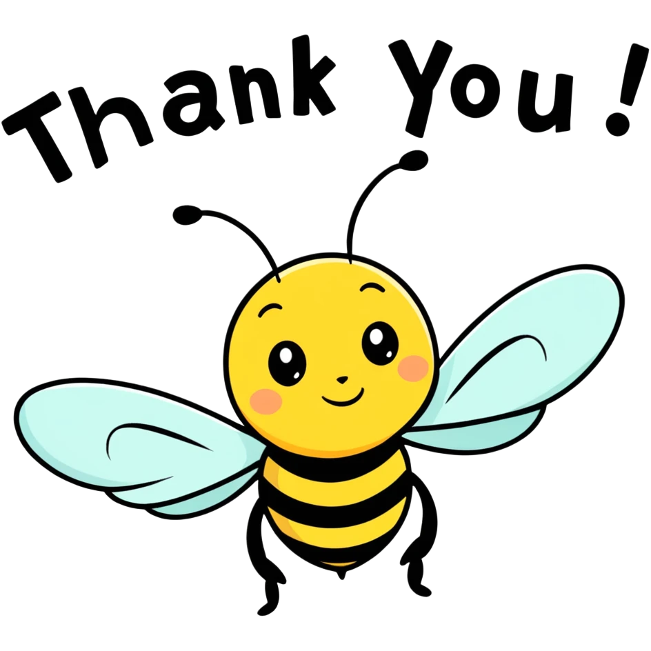 I like a bee saying thank you emoji