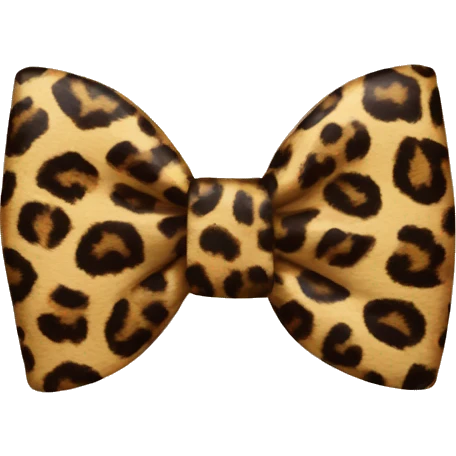 Leopard print bow emoji