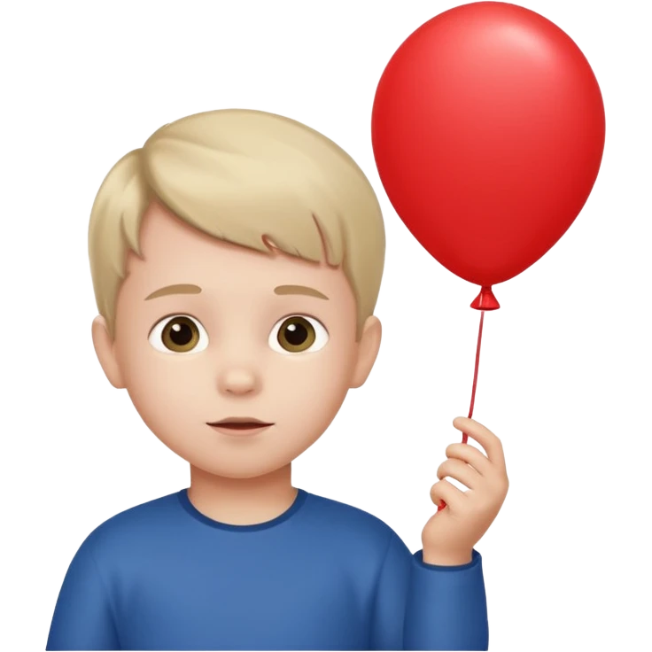 a little kid with balloon emoji