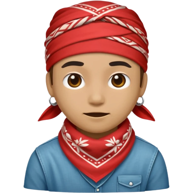 murdagang emoji style, character with a bandana emoji