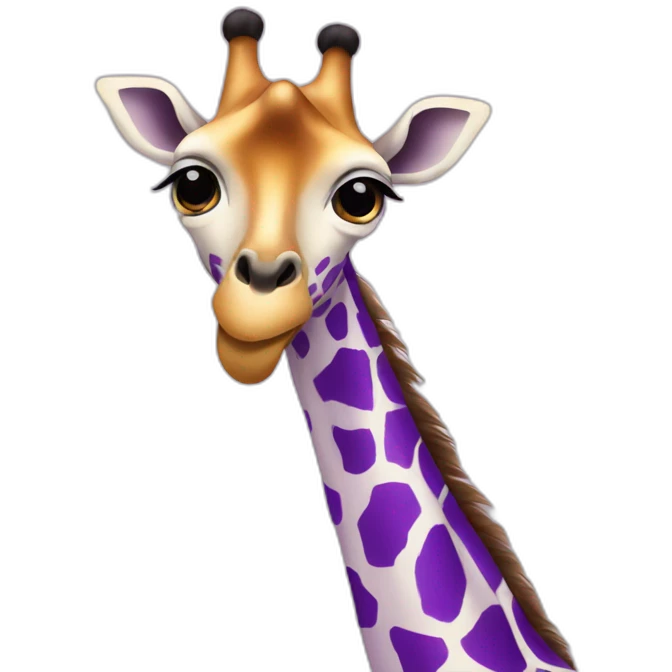 Giraffe with Purple spots emoji