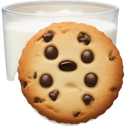 Cookie in milk emoji