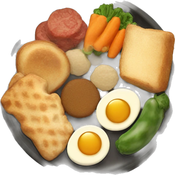 Warm plate of food emoji