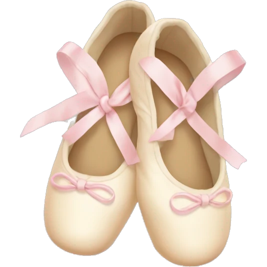 pastel baige ballet shoes emoji