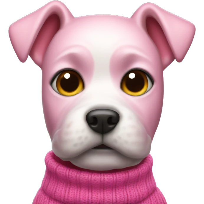 pink dog in sweater  emoji