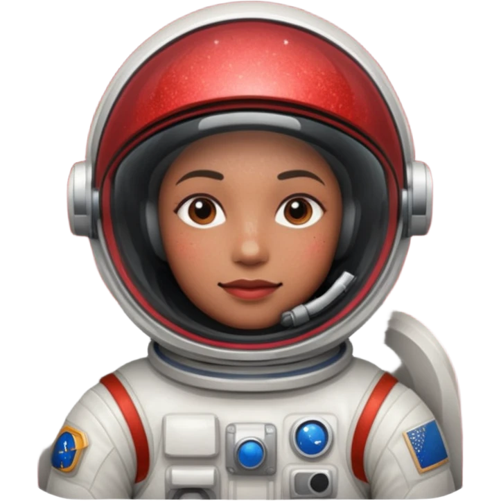 red glitter astronaut emoji