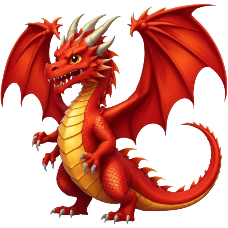 angry Dragon, full body emoji