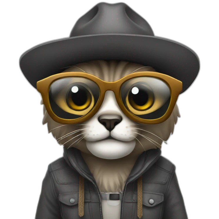 mapache gafas swag emoji