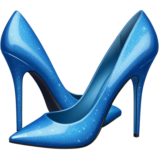 Blue glitter heels emoji
