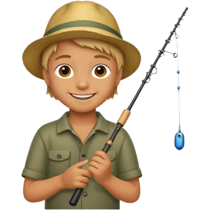 kids fishing rod emoji