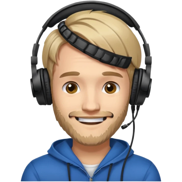 Pewdiepie with headphones emoji