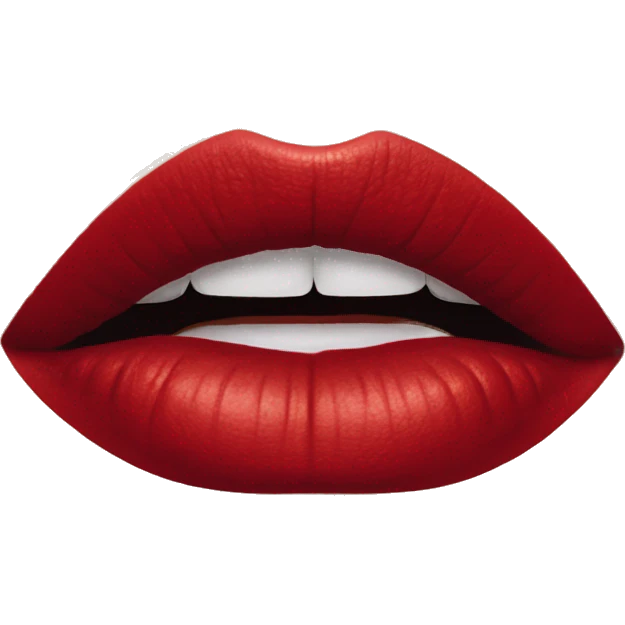 makeup red lip stain emoji