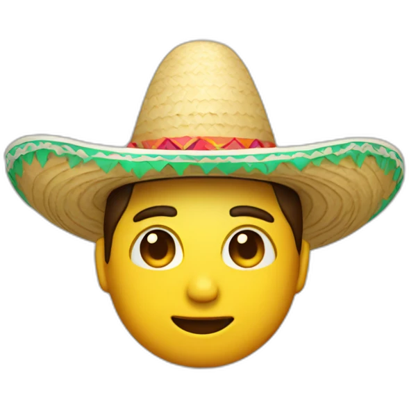 Mexican with big sombrero emoji