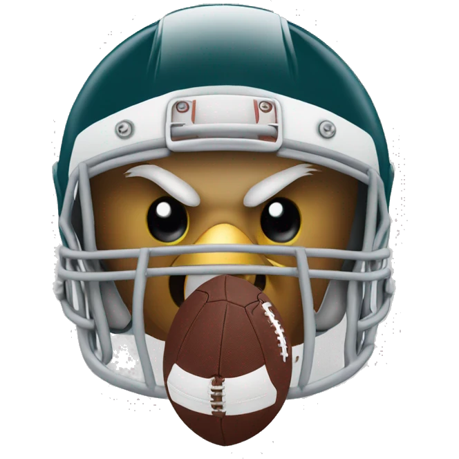 Eagle with a football helmet emoji
