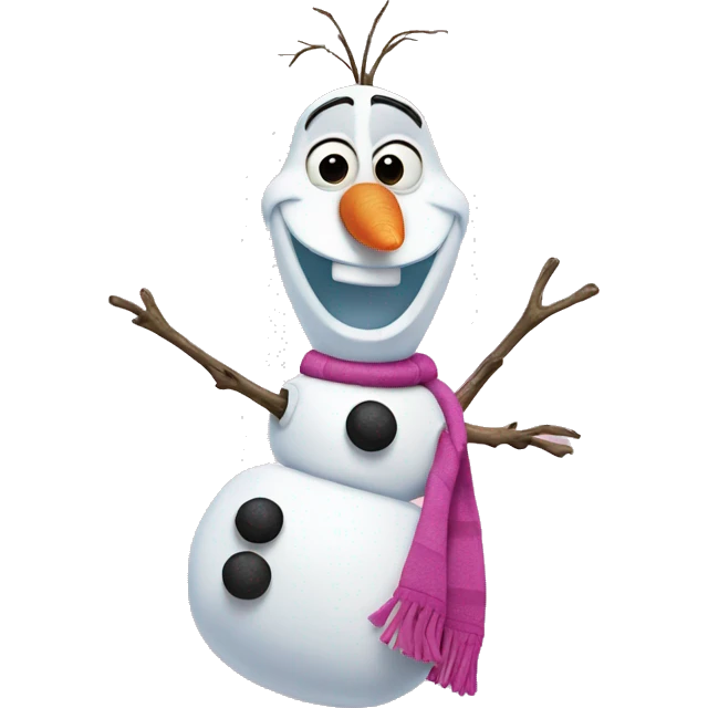 Olaf from frozen pink  emoji