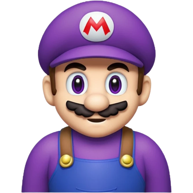 Purple pixel super Mario emoji