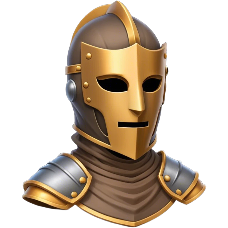 knight bust covered face emoji