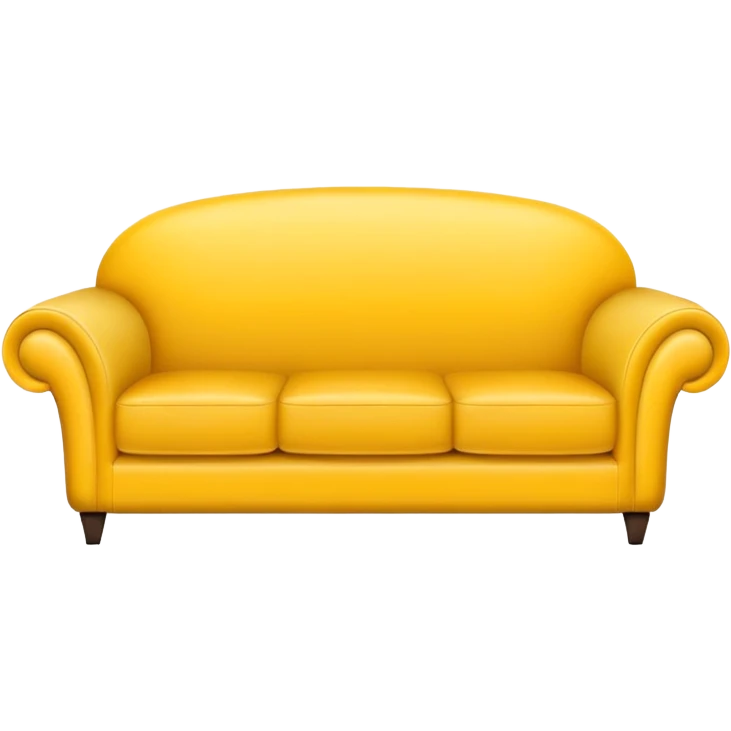 Yellow sofa, without any cushions. emoji