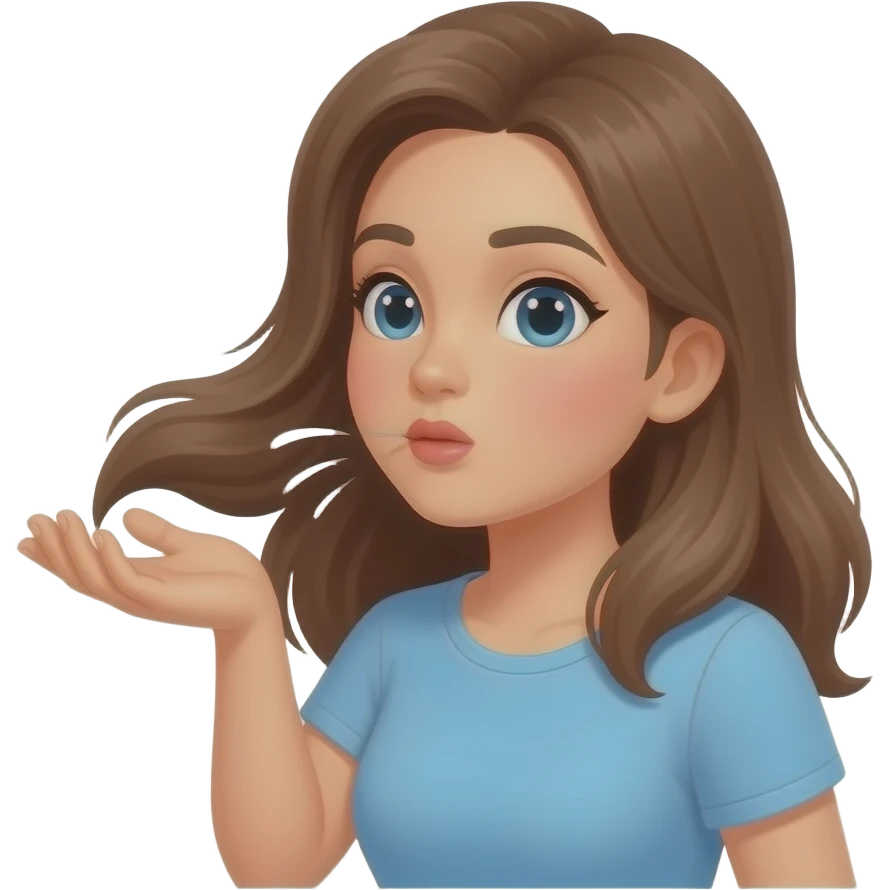 Eliyle saçını savuran kadın emoji