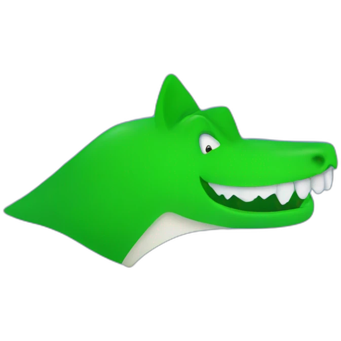 blue monster with sharp teeth emoji