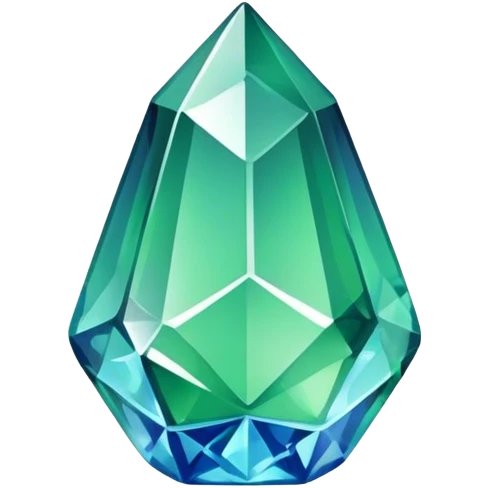 green blue crystal emoji
