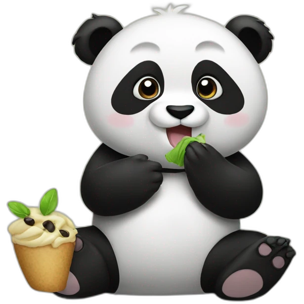 Panda eating panda emoji