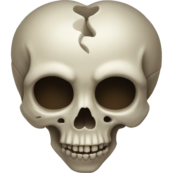 Skull heart emoji