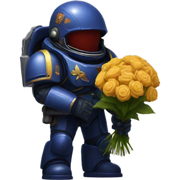 spacemarine holding flowers  emoji