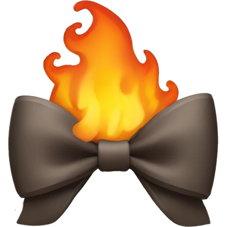 Big bow with fire In the background emoji