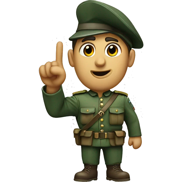 italian soldier pointing at you with hand emoji