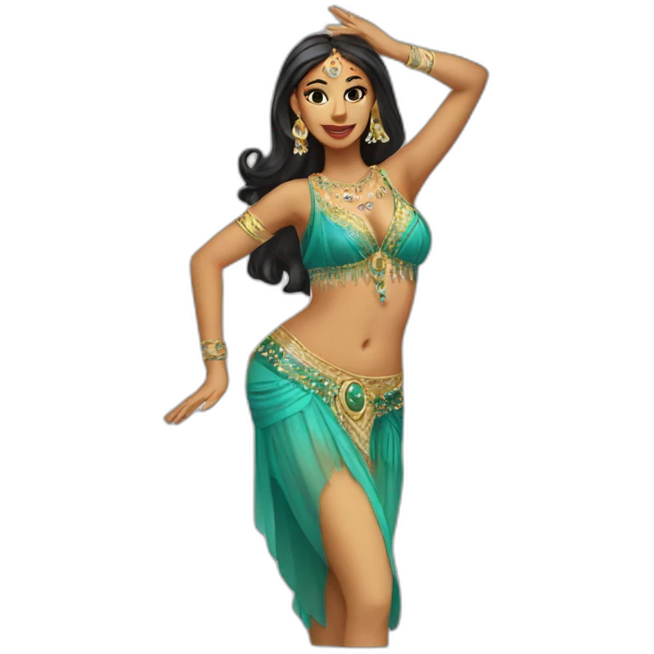 Bellydancer with Patricia Beltrán face emoji