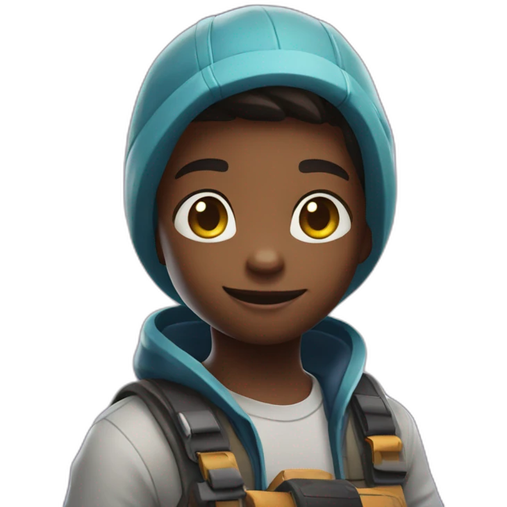 kid holding fortnite vbucks emoji