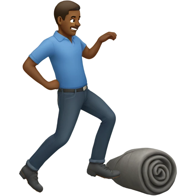 Man rolling on ground emoji