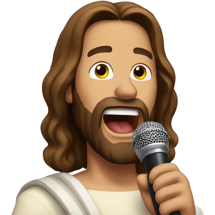 Jesus singing karaoke  emoji