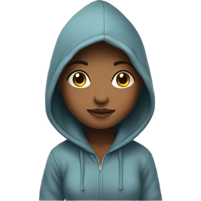 Cute girl in a hoodie emoji