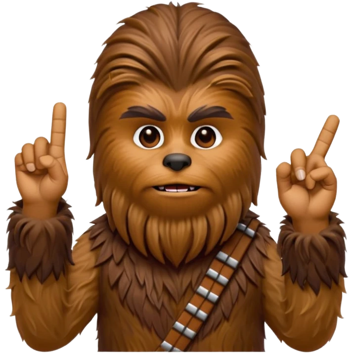 chewbacka qui fais le signe "un peu" avec les doigts  emoji